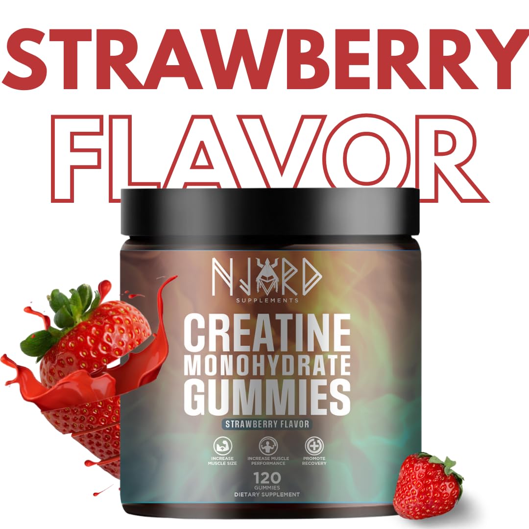 Gummies de créatine NJORD SUPPLEMENTS montrant la texture