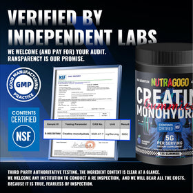 Gummies de créatine NUTRAGOGO montrant la couleur bleu