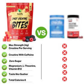 Gummies de créatine Nutrify avec étiquette claire