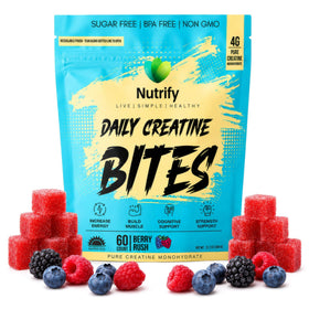 Gummies de créatine Nutrify en boîte avec étiquette bleue