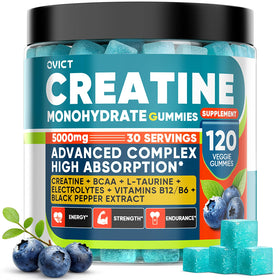 Gummies de créatine OVICT en bouteille vue de face