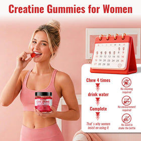 Gummies de créatine SUOOCH ouvertes sur une table