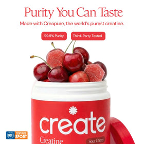 Gummies de créatine sur une assiette avec des fruits