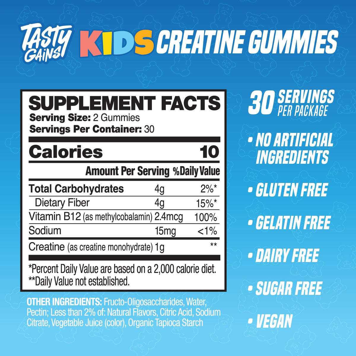 Gummies de créatine TASTY GAINS montrant la texture du produit