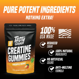 Gummies de créatine TASTY GAINS, prise en main