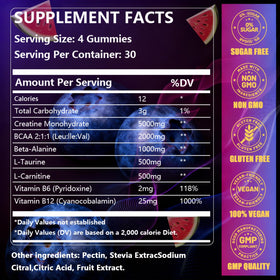Gummies de Créatine VITARENEW, présentation des gummies individuelles