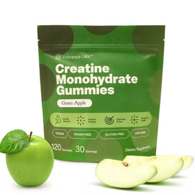 Gummies de créatine VYBRANCE LABS à la pomme verte, vue de face