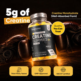 Gummies de créatine WeightWorld, vue de face avec étiquette