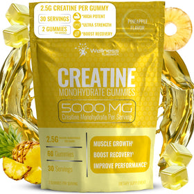 Gummies de créatine WELLNESS LABSRX au goût ananas, vue de face