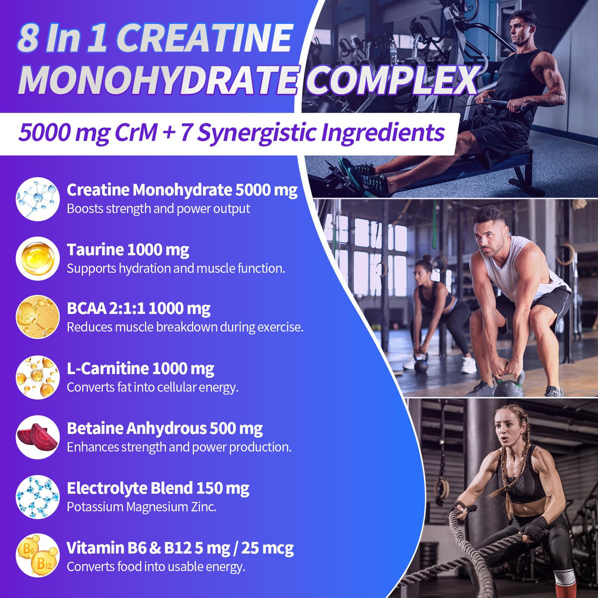 Gummies de créatine XIHOLIY dans une main