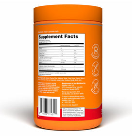 Gummies de Créatine Zena Nutrition présentées avec des fruits en arrière-plan