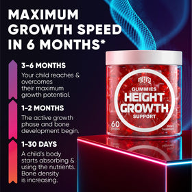 Gummies de croissance BTQ BIOTEQUE LAB en gros plan