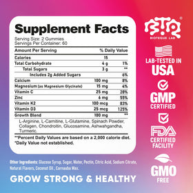 Gummies de croissance BTQ BIOTEQUE LAB en vue aérienne