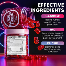 Gummies de croissance BTQ BIOTEQUE LAB sur une table