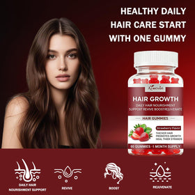 Gummies de croissance capillaire Aiwevon, vue de face avec étiquette