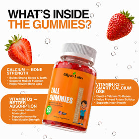 Gummies de croissance Olyvo Labs, présentation de la portion recommandée
