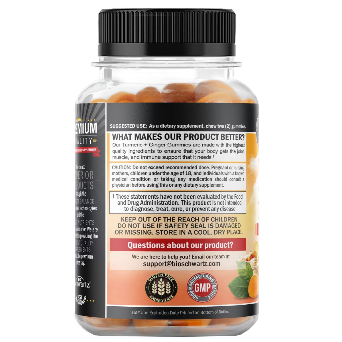 Gummies de Curcuma et Gingembre BioSchwartz avec fruits frais