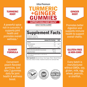 Gummies de Curcuma et Gingembre BioSchwartz, texture et couleur