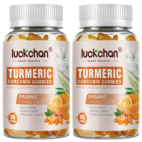 Gummies de curcuma et gingembre LUCKCHAN en paquet avant