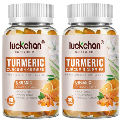 Gummies de curcuma et gingembre LUCKCHAN en paquet avant