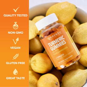 Gummies de Curcuma HAVASU NUTRITION sur une table