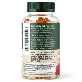 Gummies de curcuma Nature's Nutrition, gummies dans un bol