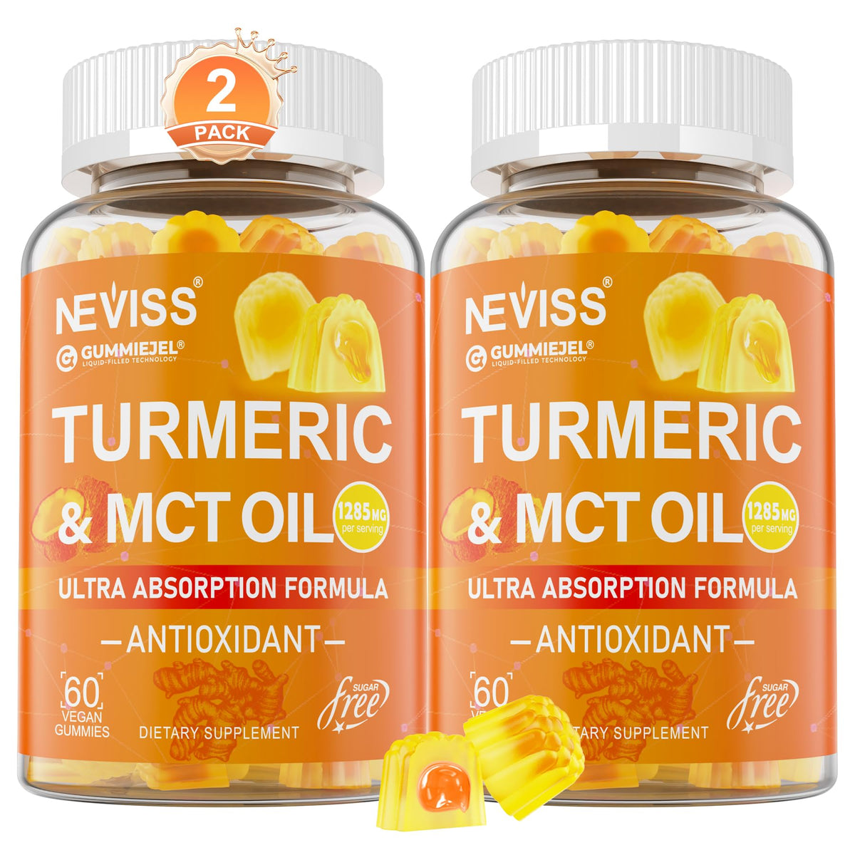 Gummies de Curcuma NEVISS 120 unités avec emballage coloré