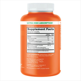 Gummies de curcuma Qunol avec étiquette visible