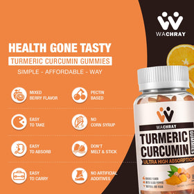 Gummies de curcuma WACHRAY en format pratique