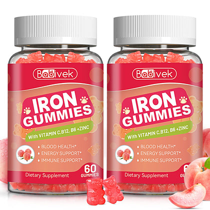 Gummies de fer Babivek 120 unités, vue avant du flacon