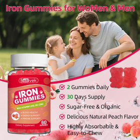 Gummies de fer Babivek, gummies en forme de gomme sur une assiette