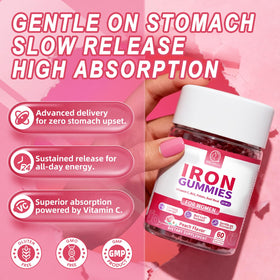Gummies de fer BBEEAAUU avec une cuillère pour dosage