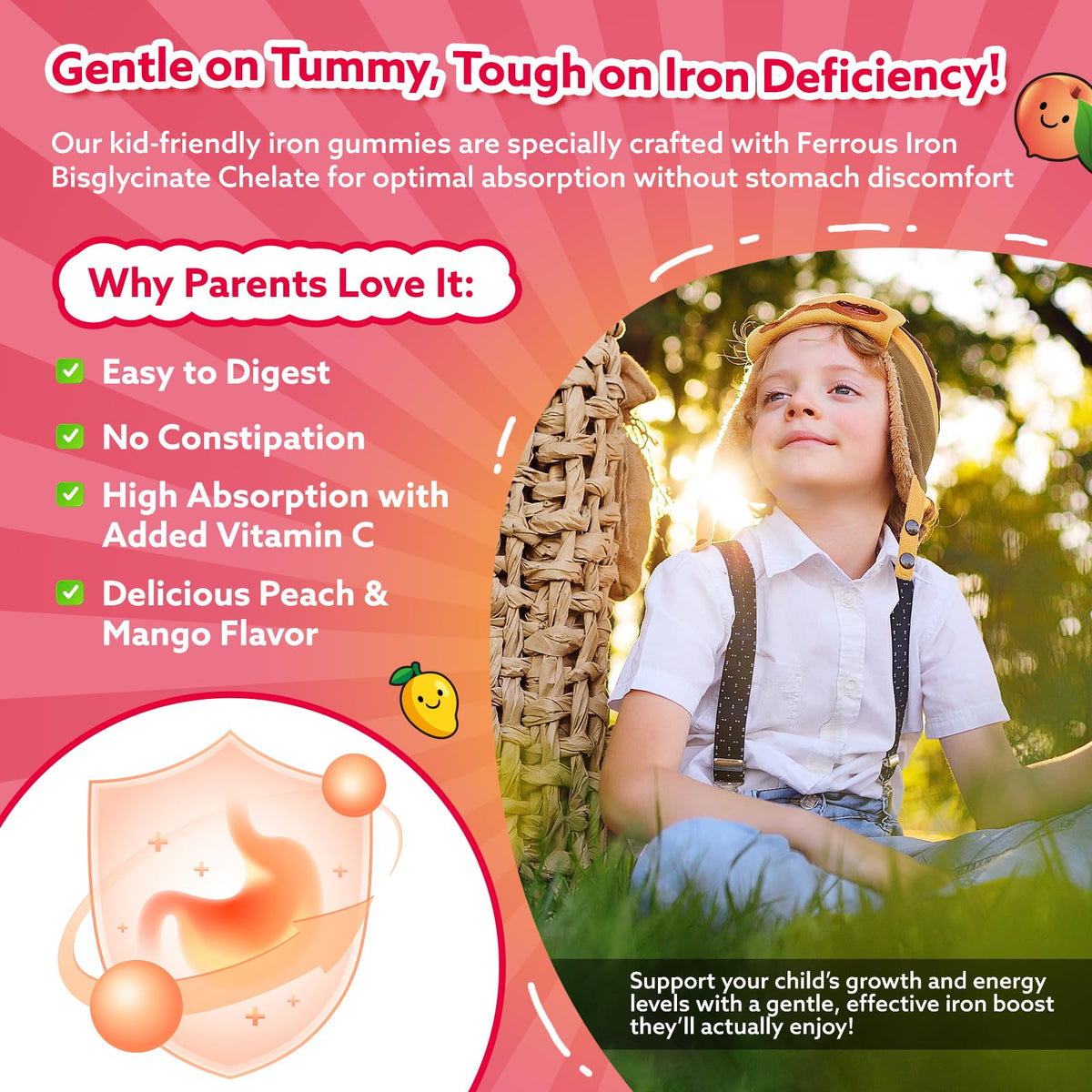Gummies de fer CFILIHTC, enfants prenant les gummies avec plaisir