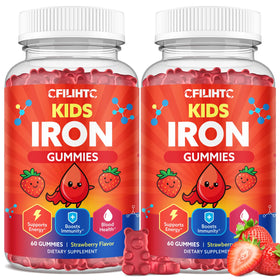 Gummies de Fer CFILIHTC pour Enfants - 120 Gummies à la Fraise, vue de face