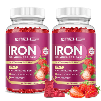 Gummies de Fer CNCHEF 120 unités en vue de face