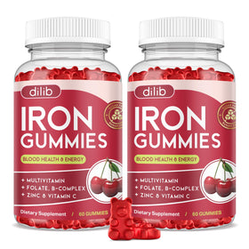 Gummies de Fer Dilib 120 gummies saveur cerise vue de face