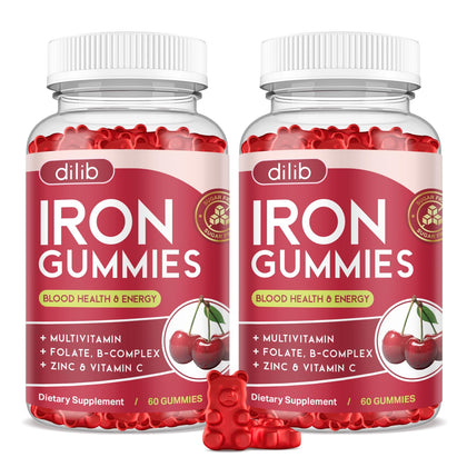 Gummies de Fer Dilib 120 gummies saveur cerise vue de face
