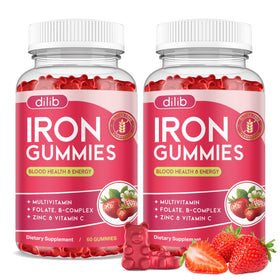 Gummies de Fer dilib 120ct avec packaging en vue de face