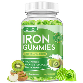 Gummies de fer Dilib 240g avec goût pomme verte et kiwi