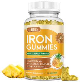 Gummies de Fer Dilib 60 Gummies Saveur Ananas en boîte