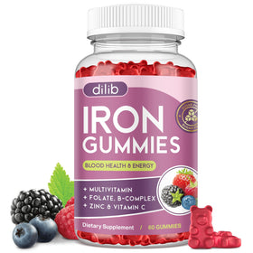 Gummies de fer Dilib au goût de baies mélangées, emballage avant