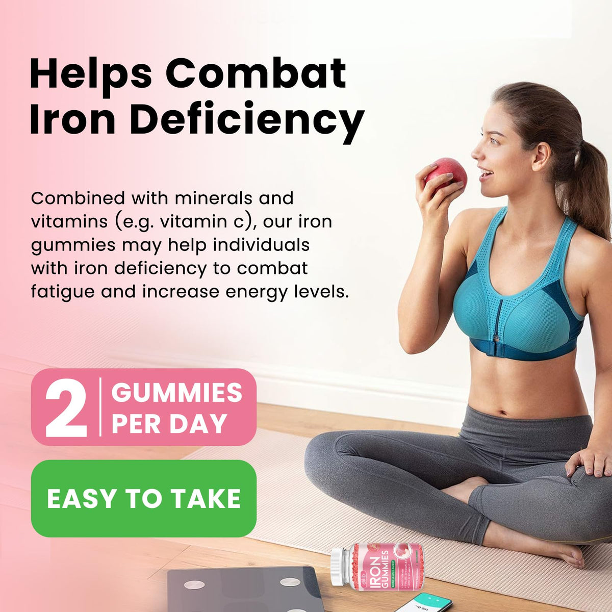 Gummies de Fer Dilib avec d'autres compléments alimentaires