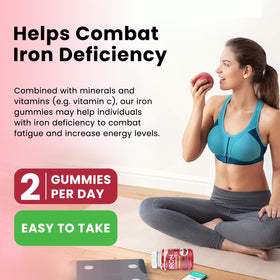 Gummies de Fer Dilib avec des ingrédients naturels autour