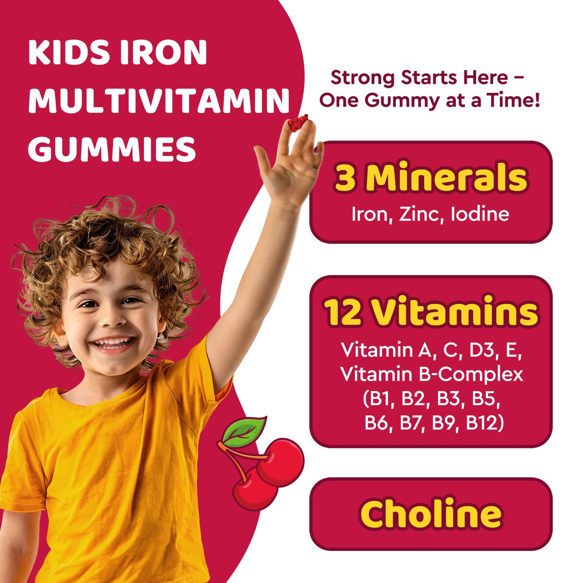 Gummies de fer dilib en vue de face, emballage