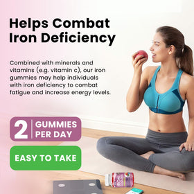Gummies de fer Dilib, informations nutritionnelles au dos de l'emballage