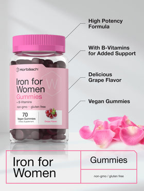 Gummies de fer Horbäach avec vitamines B, vue supérieure