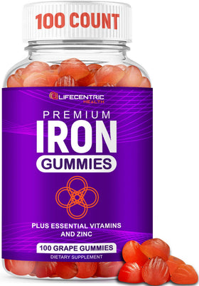 Gummies de fer LifeCentric Health 290g vue de face