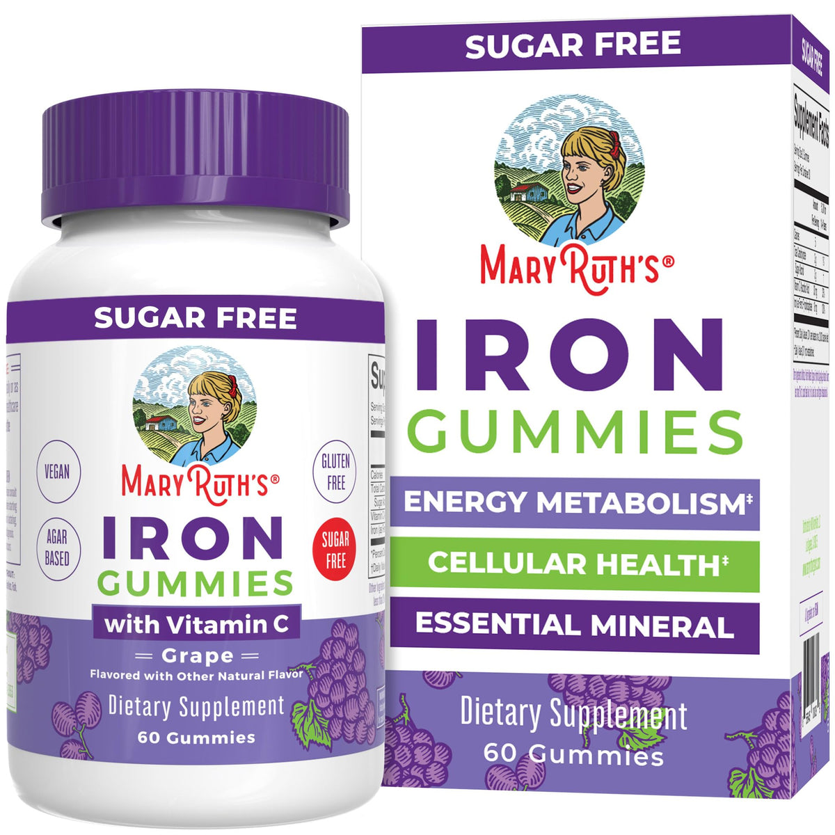 Gummies de Fer MARYRUTH'S pot de 60 unités vue de face