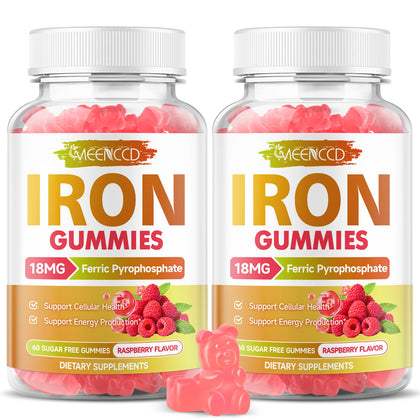 Gummies de Fer MEENCCD avec Vitamine C, boîte vue de face