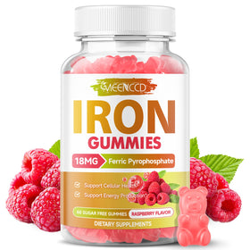 Gummies de Fer MEENCCD en boîte de 60 unités avec goût framboise